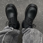 Black Platform Height Increased By 7cm Casual Martin Boots