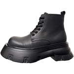 Black Platform Height Increased By 7cm Casual Martin Boots